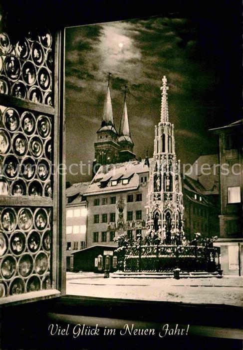 Nuernberg Schöner Brunnen Sankt Sebalduskirche