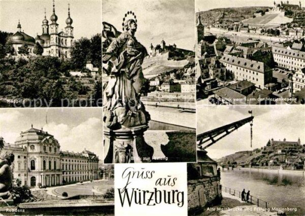 Wuerzburg Alter Krahn Festung Marienberg Käppele