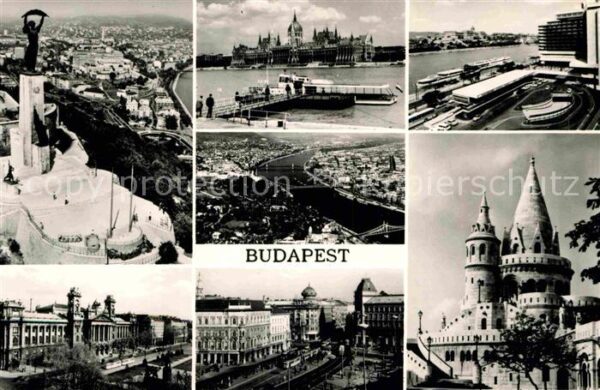 Budapest Fliegeraufnahme Donauufer Schloss