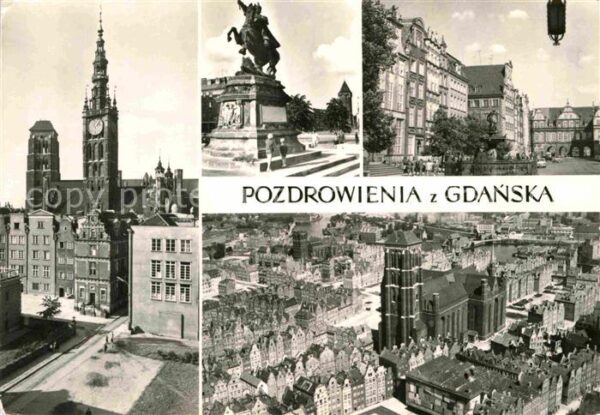 Pozdrowienia Kirche Fliegeraufnahme Denkmal Platz