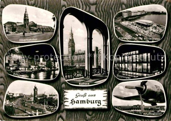 Hamburg Alsterpavillon Binnenalster Hauptbahnho