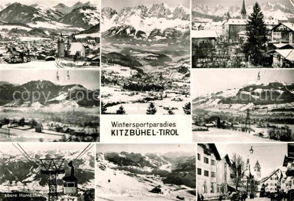 Kitzbuehel Tirol Blick gegen- Süden Kaiser Obere Hornbah