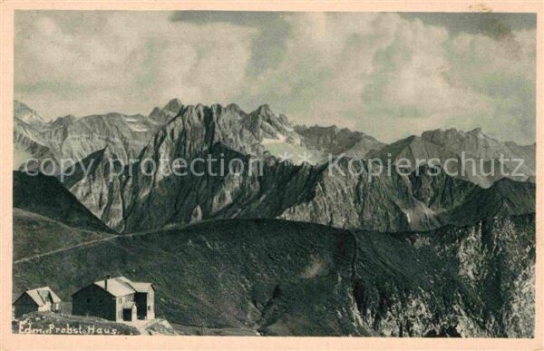 Edmund Probst Haus am Nebelhorn Gebirgspanorama Allgäuer A