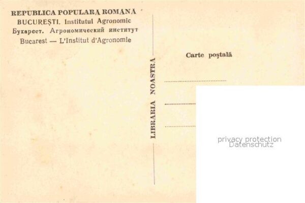 Bucuresti Institutul Agronomic Agronomisches Inst – Bild 2