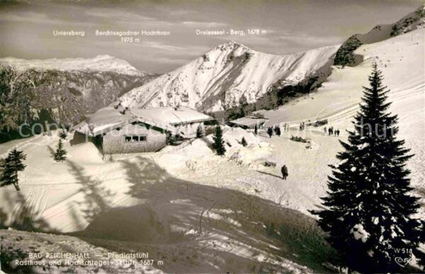 Bad Reichenhall Predigtstuhl Rasthaus und Hochschlegel
