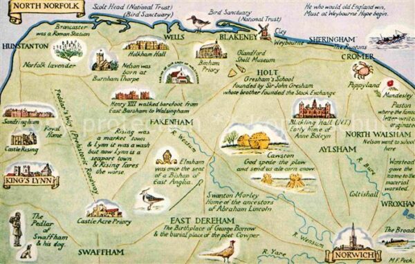North Norfolk Map Landkarte