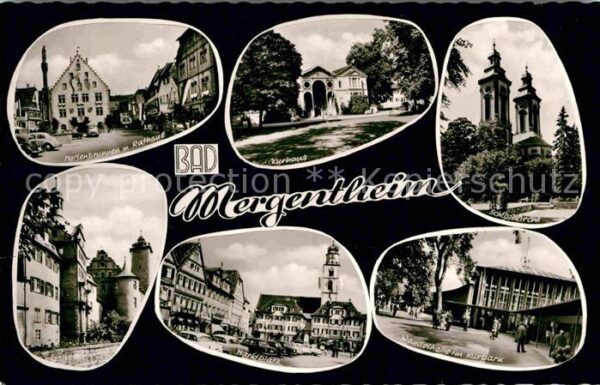 Bad Mergentheim Marienbrunnen Rathaus Kurhaus Schloss K
