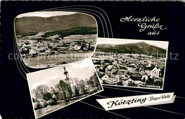 Koetzting Panorama mit Hohenbogen Kaitersberg Reg
