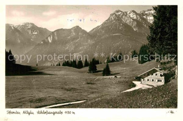 Pfronten Schlossangeralp Berggaststätte Alpenpan