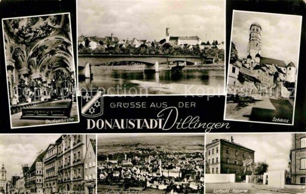 Dillingen Donau Brücke Kirche Schloss Königstrasse Luit