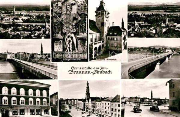 Braunau Inn Grenzstädte am Inn Simbach Brücke Ratha