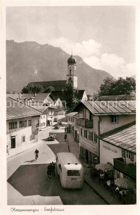 Oberammergau Dorfstrasse Kirche Alpen