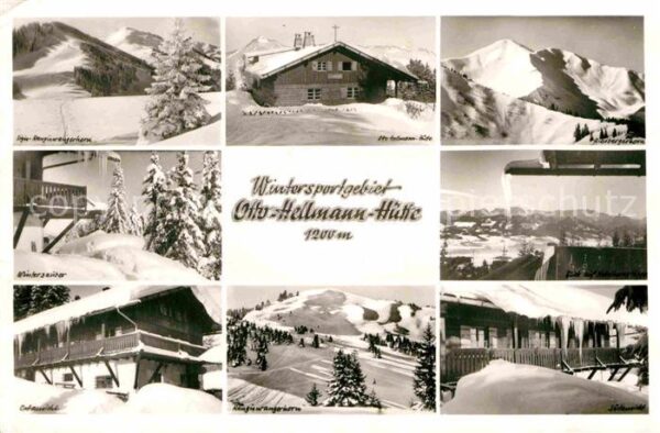 Sonthofen Oberallgaeu Wintersportgebiet Otto Hellmann Hütte H