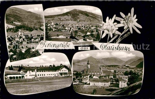 Hausham Panorama Ortsansicht mit Kirche Edelwei