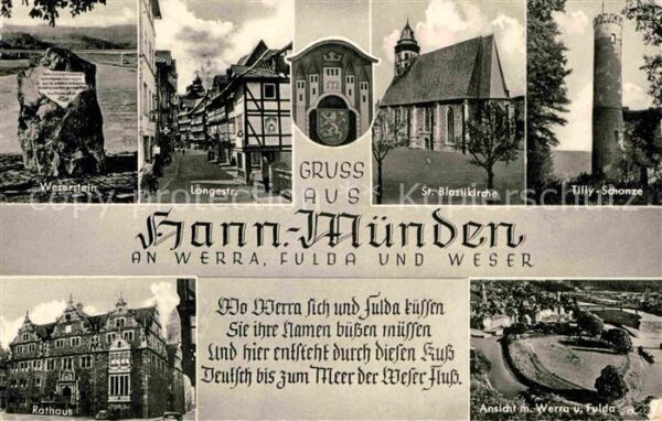 Hann. Muenden Weserstein Langestrasse St Blasiikirche
