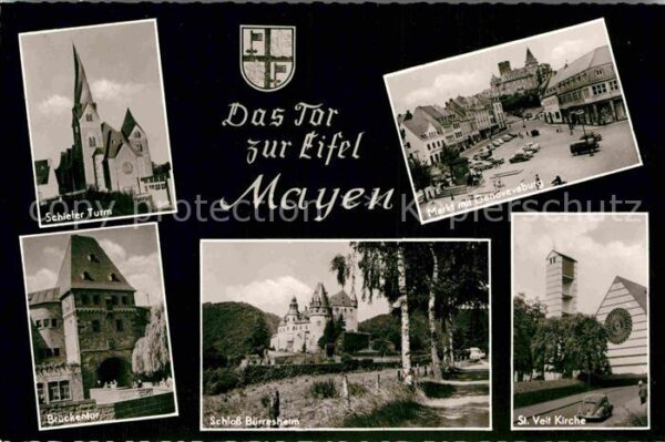 Mayen Schiefer Turm Brückentor Schloss Bürres