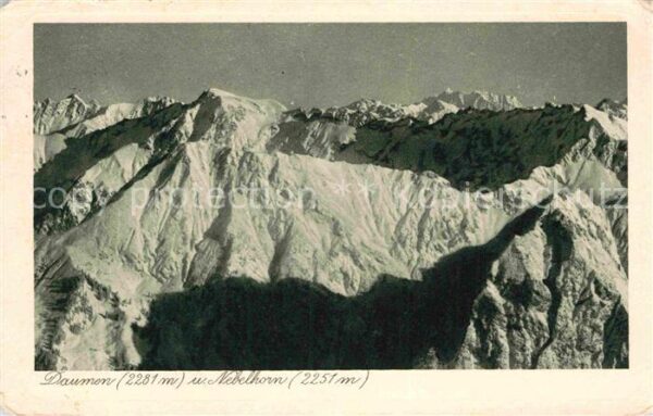 Oberstdorf Daumen und Nebelhorn Gebirgspanorama Al