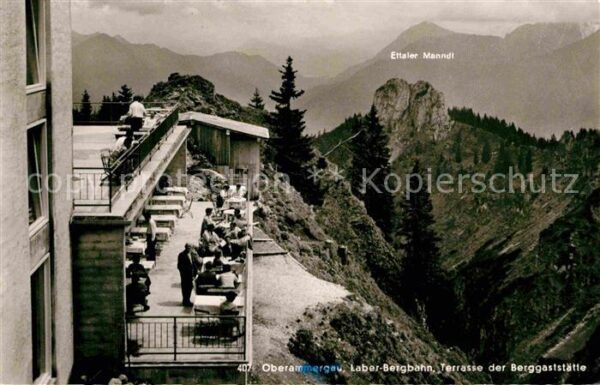 Oberammergau Laber Bergbahn Terrasse Berggaststätte