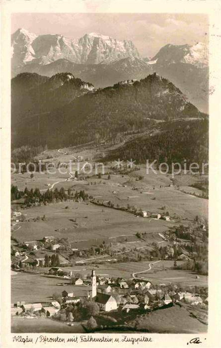Pfronten mit Falkenstein und Zugspitze Wetterste