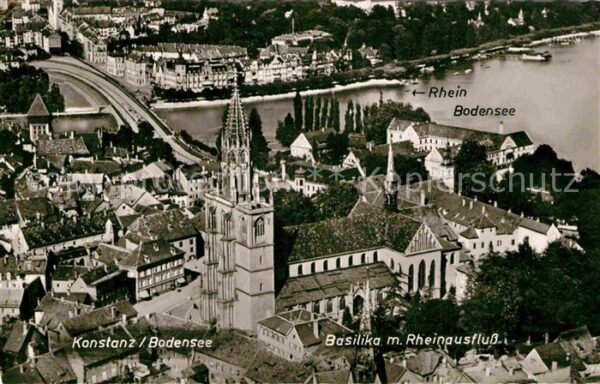 Konstanz Bodensee Basilika Altstadt Rheinausfluss Flieger