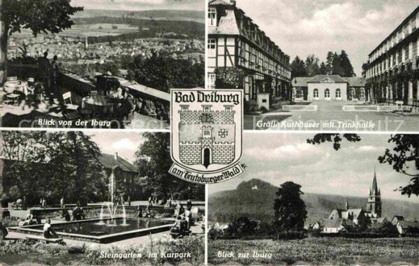 Bad Driburg Panorama Blick von der Iburg Kurhäuser