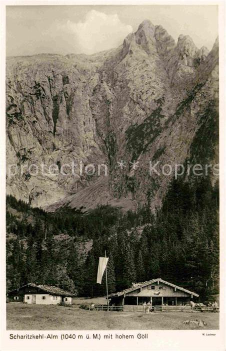 Scharitzkehlalm mit hohem Göll Berchtesgadener Alpen