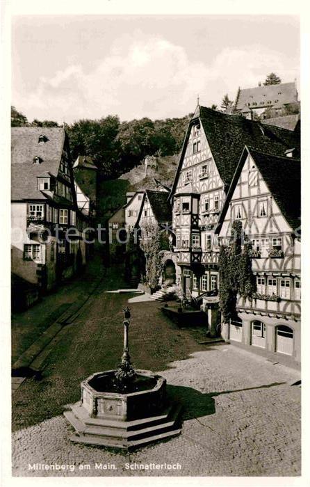 Miltenberg Main Schnatterloch Brunnen Altstadt Fachwerk