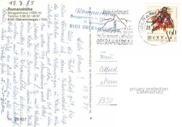 Oberammergau Romanshöhe Berggasthaus Alpen – Bild 2