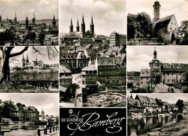 Bamberg Stadtbild mit Kirchen Michelsberg Conco