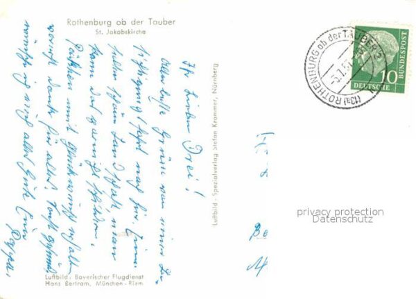 Rothenburg Tauber St Jakobskirche Altstadt Fliegeraufnahm – Bild 2