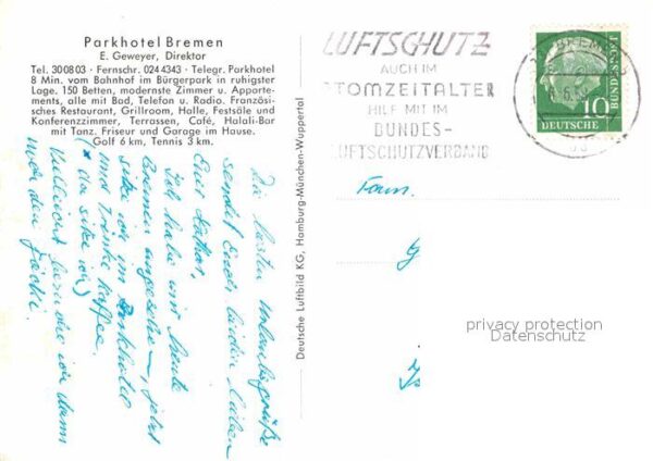 Bremen Parkhotel Bürgerpark Fliegeraufnahme – Bild 2