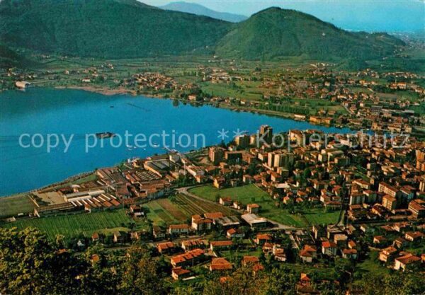 Sarnico Lombardia Lago d_Iseo veduta aerea