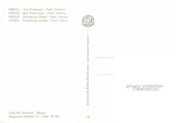Napoli Neapel Via Partenope Hotel Vesuvio – Bild 2