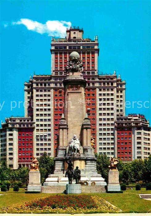 Madrid Spain Monumento a Cervantes Plaza de Espana
