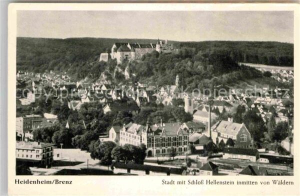 Heidenheim Brenz Stadtbild mit Schloss Hellenstein Widmu