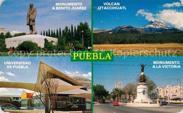 Puebla Monumento a Benito Juarez Volcan Iztacc