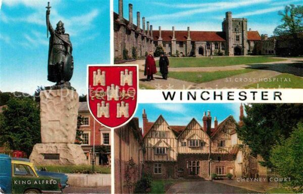Winchester King Alfred Statue St Cross Hospital Ch