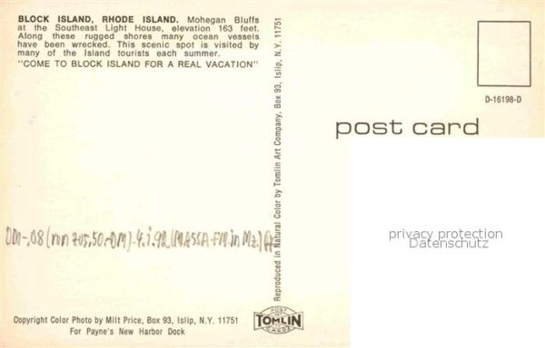 Block Island Mohegan Bluffs at Southeast Light House – Bild 2