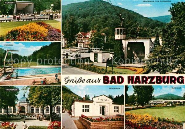 Bad Harzburg Konzertpavillon Freibad Trinkhalle Berg