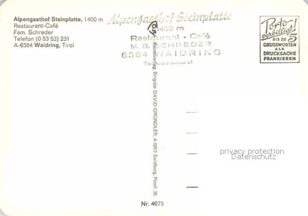Waidring Tirol Alpengasthof Steinplatte Wanderweg Land – Bild 2