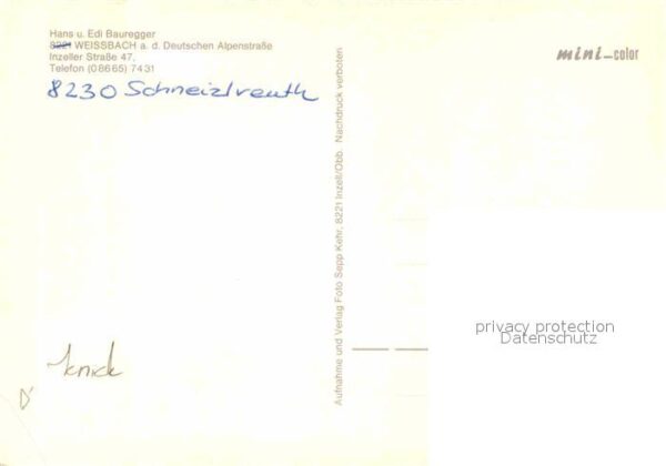 Weissbach Alpenstrasse Pension Bauregger – Bild 2