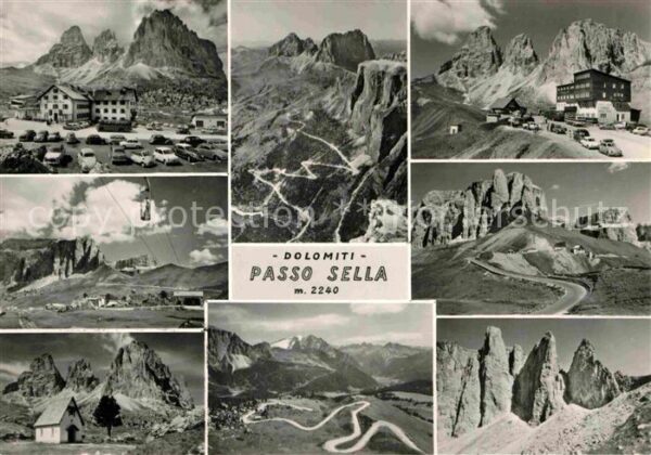 Passo Sella Gebirgspass Dolomiten