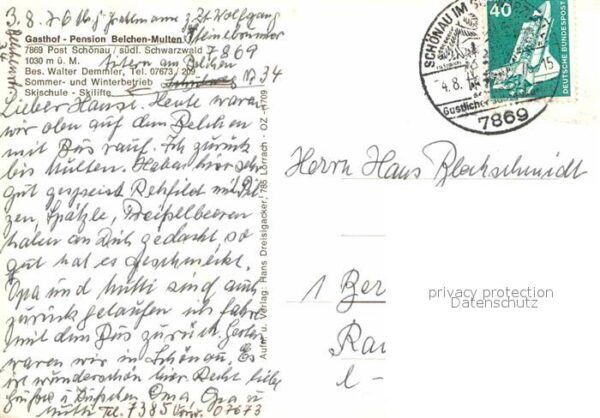 Multen Gasthof Pension Belchen Schwarzwald – Bild 2