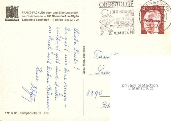 Oberstdorf Franz Fackler Kur und Erholungsheim Chr – Bild 2