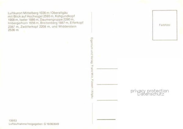 Mittelberg Oy Luftkurort Alpenpanorama Fliegeraufnahm – Bild 2