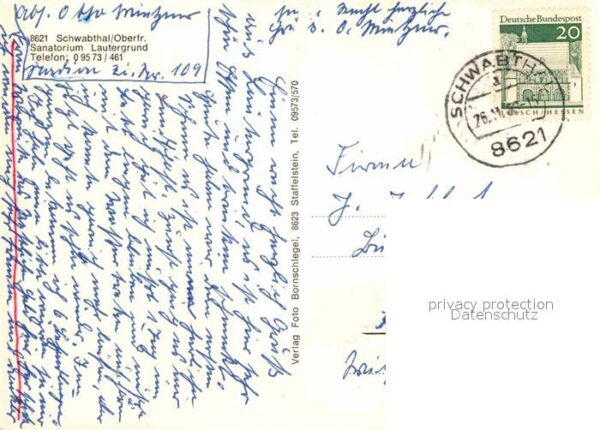 Schwabthal Sanatorium Lautergrund Waldweg – Bild 2