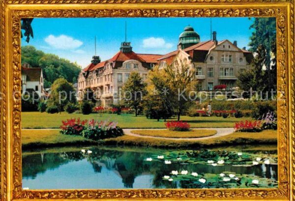 Bad Salzschlirf Hotel Badehof Seerosenteich Bilderrahme