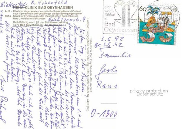 Bad Oeynhausen Stadtbild mit Klinik Wiehengebirge Wese – Bild 2