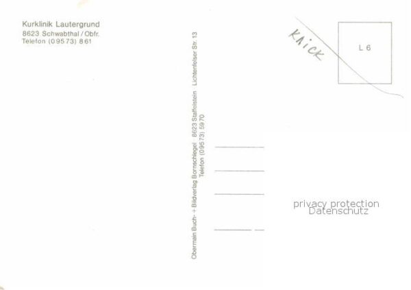 Schwabthal Kurklinik Lautergrund Fliegeraufnahme – Bild 2