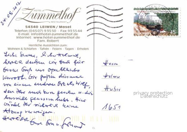 Leiwen Mosel Hotel Zummelhof Restaurant Terrasse Fer – Bild 2